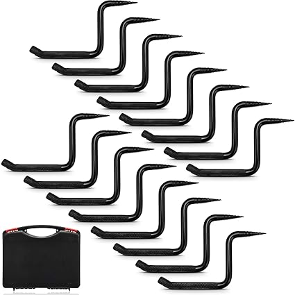 Amylove 16 Pieces 4 Inch Screw in Tree Steps with Slip Bow Hunting Accessories Resistant Knurling Pattern for Hunting Climbing to Tree Stands, Self Tapping Screw Mount, Hold 705 Lbs