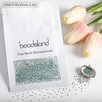Vista 473 de Beadsland 1440 diamantes de imitación de cristal con parte trasera plana, gemas redondas, sombra dorada, SS20, 0.181-0.189 in