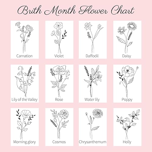 Miniatura 6 de Vasos delgados personalizados con flor de nacimiento, Navidad, cumpleaños, día de San Valentín, regalos para mujeres, vaso aislado con nombre