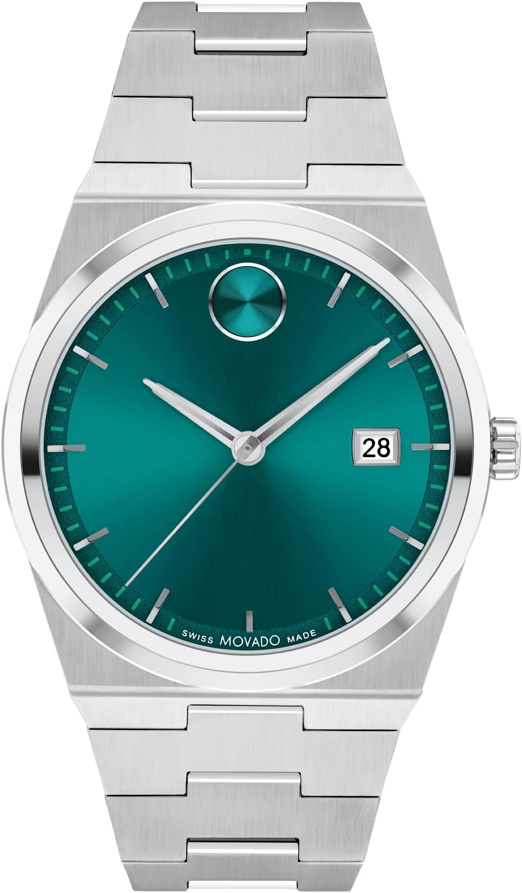 Bold Quest Men's Sport Watch - Swiss Quartz Movement, Stainless Steel Link Bracelet - 5 ATM Water Resistance - Luxury Fashion Timepiece for Him - 40mm