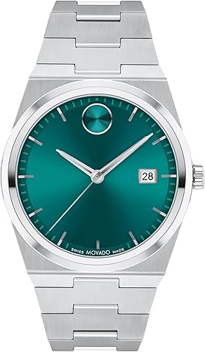 Miniatura 11 de Movado Bold Quest Men's Sport Watch - Swiss Quartz Movement, Stainless Steel Link Bracelet - 5 ATM Water Resistance - Luxury Fashion Timepiece for