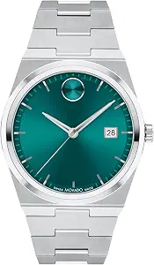Movado Bold Quest Men's Sport Watch - Swiss Quartz Movement, Stainless Steel Link Bracelet - 5 ATM Water Resistance - 40mm
