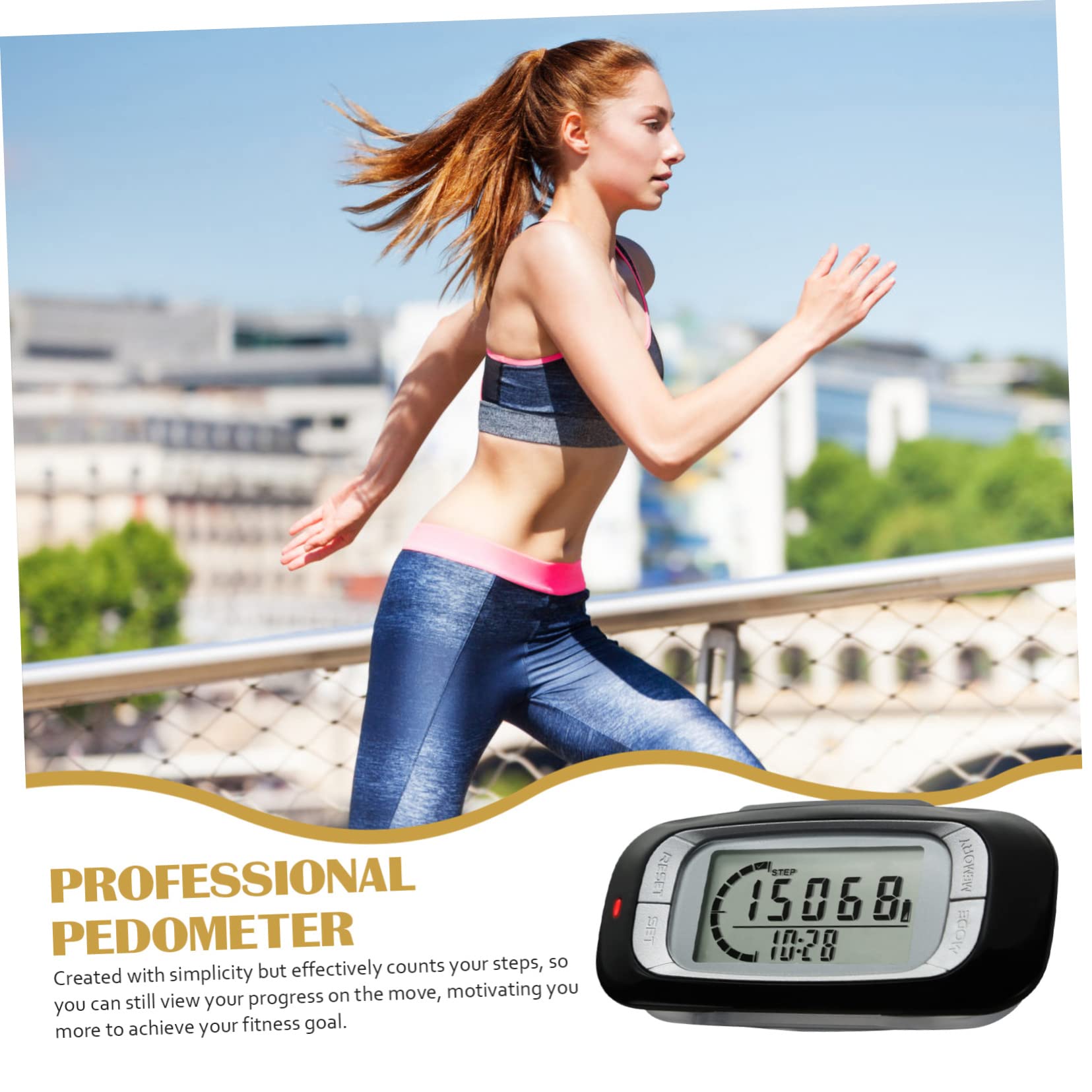 TOYANDONA 5 Pièces pédomètre podomètre pour Marcher Compteur de Pas pour Marcher comptoir Compteur de Pas pour l'extérieur podomètre pour Le Fitness Compteur portatif Abdos