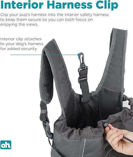 Miniatura 4 de Outward Hound PupPak - Transportador delantero para perro, pequeño, gris, mochila para mascotas de senderismo y campamento manos libres para