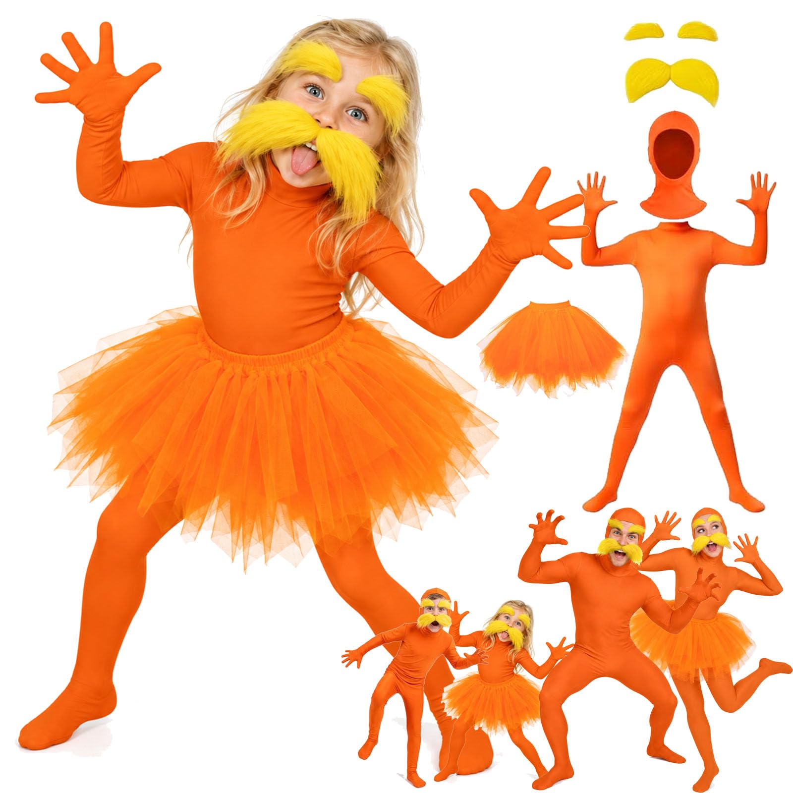 Orangener Ganzkörperanzug Damen Herren Unisex Orange Kostüm, Erwachsene Anzug Faschingskostüme Karneval Kostüm Damen Bodysuit Open Face Jumpsuit für Halloween Kostüm Fasching Karneval Cosplay Party