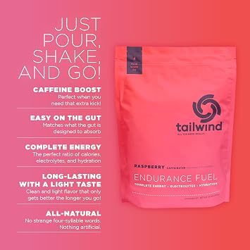 Tailwind Nutrition Endurance Fuel 30 Serving Raspberry Buzz - Caffeinated