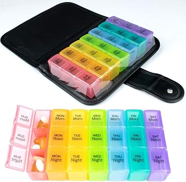 Pill Organizer 3 Times A Day, Pill Box, Medicine Organizer, Weekly Pill Organizer, Pill Container, Vitamin Organizer, Travel Pill Container, Medication Organizer Pill Holder, Small Pill Organizer