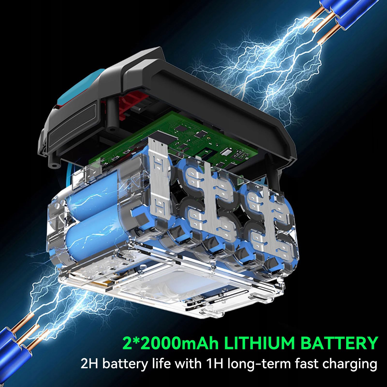 Set di cacciaviti a batteria da 21 V, trapano/cacciavite con 2 batterie e accessori da 37 pezzi, 25 + 1 regolazione della coppia, 2 velocità variabili, (motore a spazzola da 2000 mA)