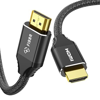 FIBBR 8K HDMI 2.1 Cable 6ft/2m, 48Gbps High Speed HDMI Cord, Support 8K@60Hz 4K@120Hz 2K@240Hz eARC 3D Dynamic HDR 12Bit for PS4/PS5 Laptop Xbox Series Standard HDMI Port