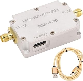 RF Amplifier Low Noise Amplifier 40DB High Gain 10M to 6GHz Wide Broadband Electric Components Precise Transmission LNA RF Power Preamplifier for FM Radio