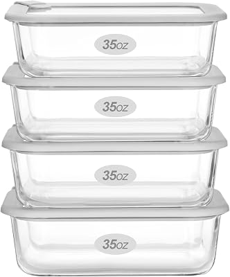 EcoEvo glass food containers with glass lids