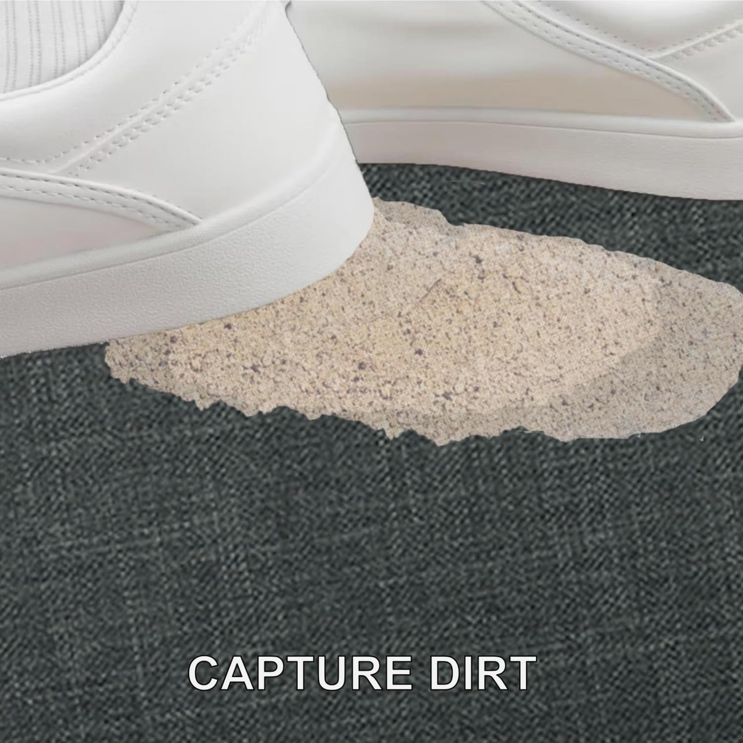 Maximum Non-Slip Indoor Door Mat, Long-Lasting, Soft & True Color with Rubber Backing, Washable & Stain-Resistant Entryway Mats with Powerful Dirt Trapper for Various Entrance, 17''x29'', Gray