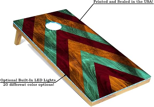 Miniatura 2 de Tailgating Pros Lightweight Cornhole Boards - 4'x2' Modern Wooden Designs Cornhole Game wCarrying Case & Set of 8 Corn Hole Bean Bags wTote