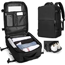 SZLX Ryanair Cabin Bags 40x20x25 Underseat Rucksack for plane Hand Luggage Bag Easyjet Cabin Bag 45x36x20 underseat Carry On Backpack Laptop Bag Women Travel Backpack Cabin Size with Shoe Compartment
