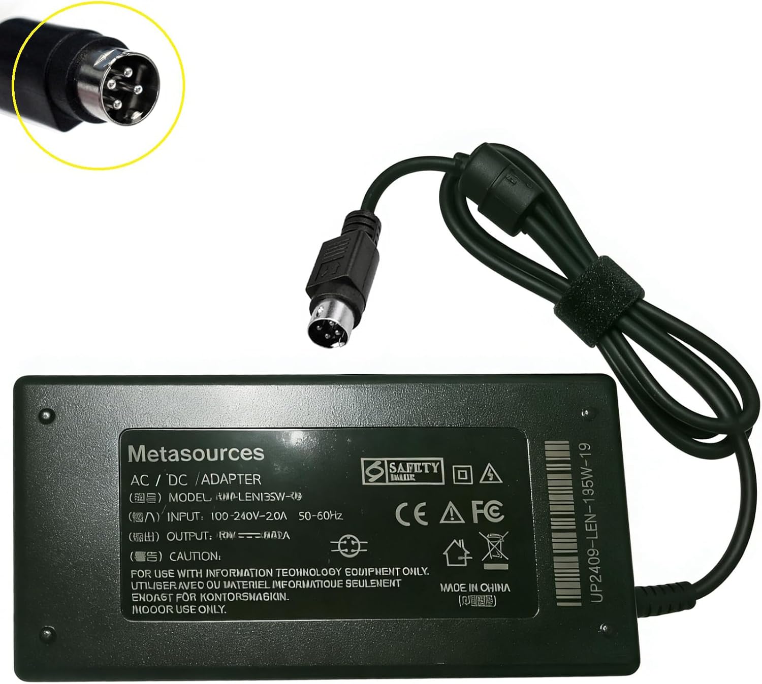 4-Pin AC/DC Adapter Compatible with Philips Respironics 1113605 SimplyGo Simply Go Mini Portable Oxygen Concentrator Power Supply Cord Cable Charger