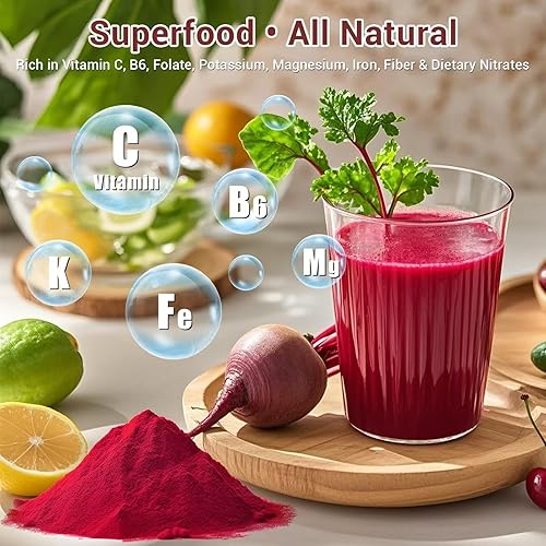 Miniatura 5 de Polvo original de raíz de remolacha cruda de 2 libras  Superalimento de remolacha prensado en frío  Naturalmente rico en nitratos a base de plantas