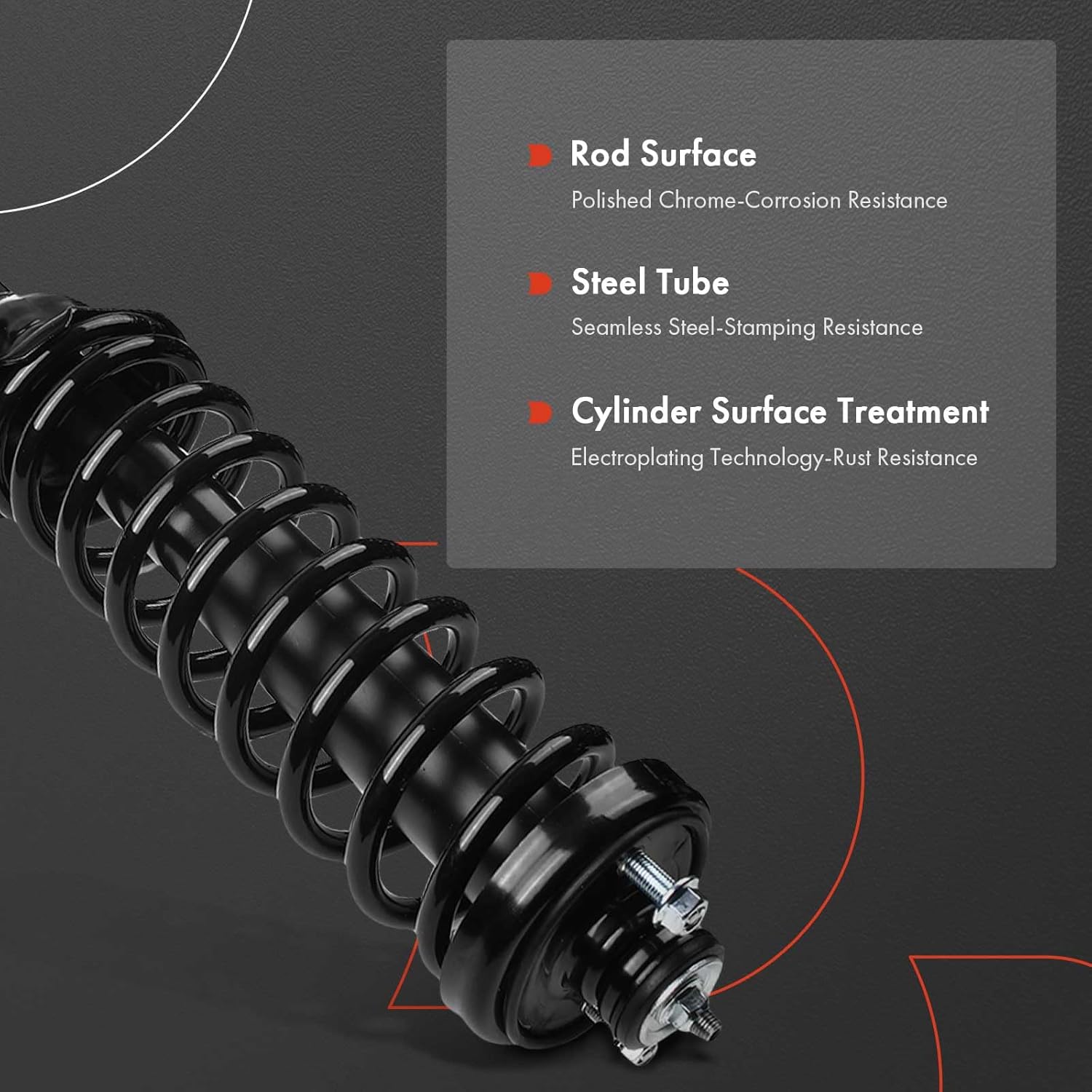 A-Premium Rear Complete Strut & Coil Spring Assembly Compatible with Honda CR-V CRV 1997 1998 1999 2000 2001, 2-PC Set