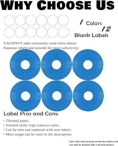 Miniatura 2 de FACHPINT 6 discos azules para decoración estética de pared, discos de vinilo de 12 pulgadas, discos de vinilo en blanco para graffiti, accesorios de