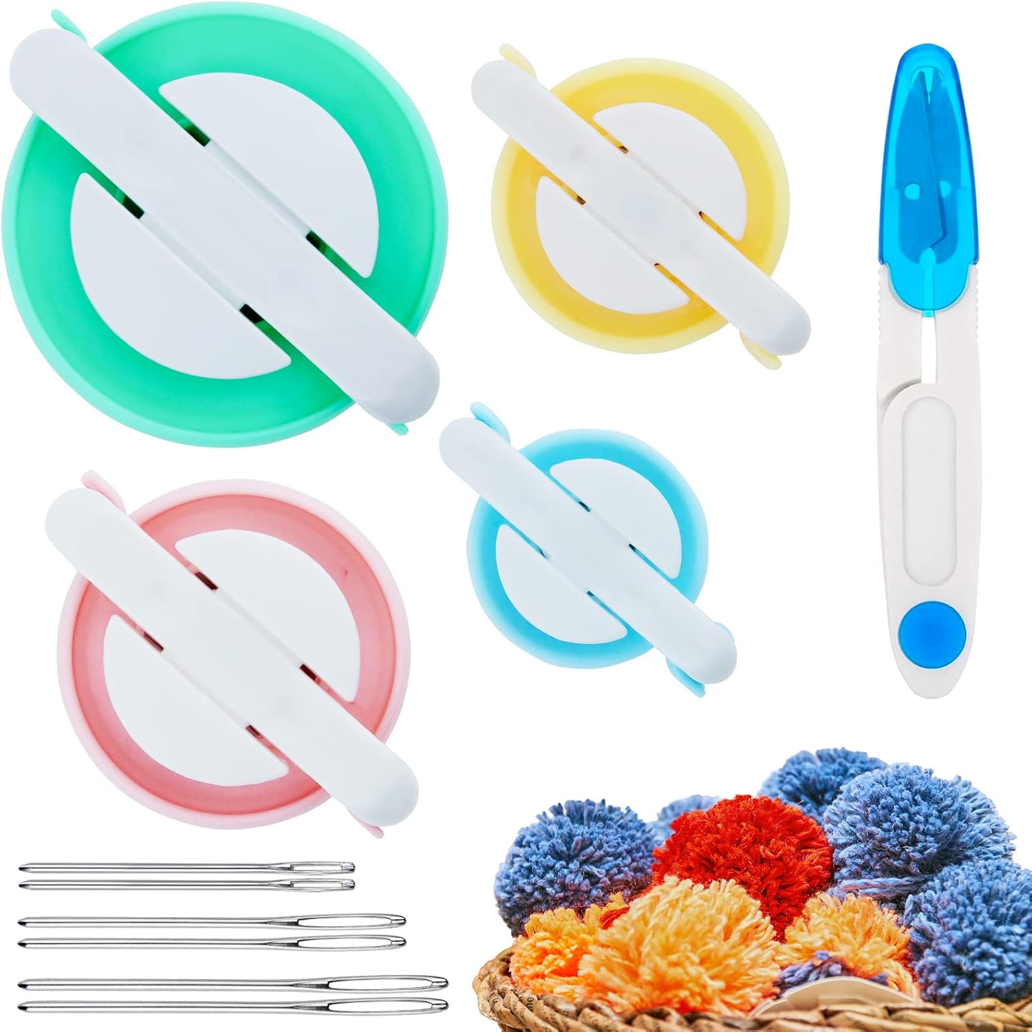 Pom Poms Maker Set for Making Various DIY pompoms, Woolen