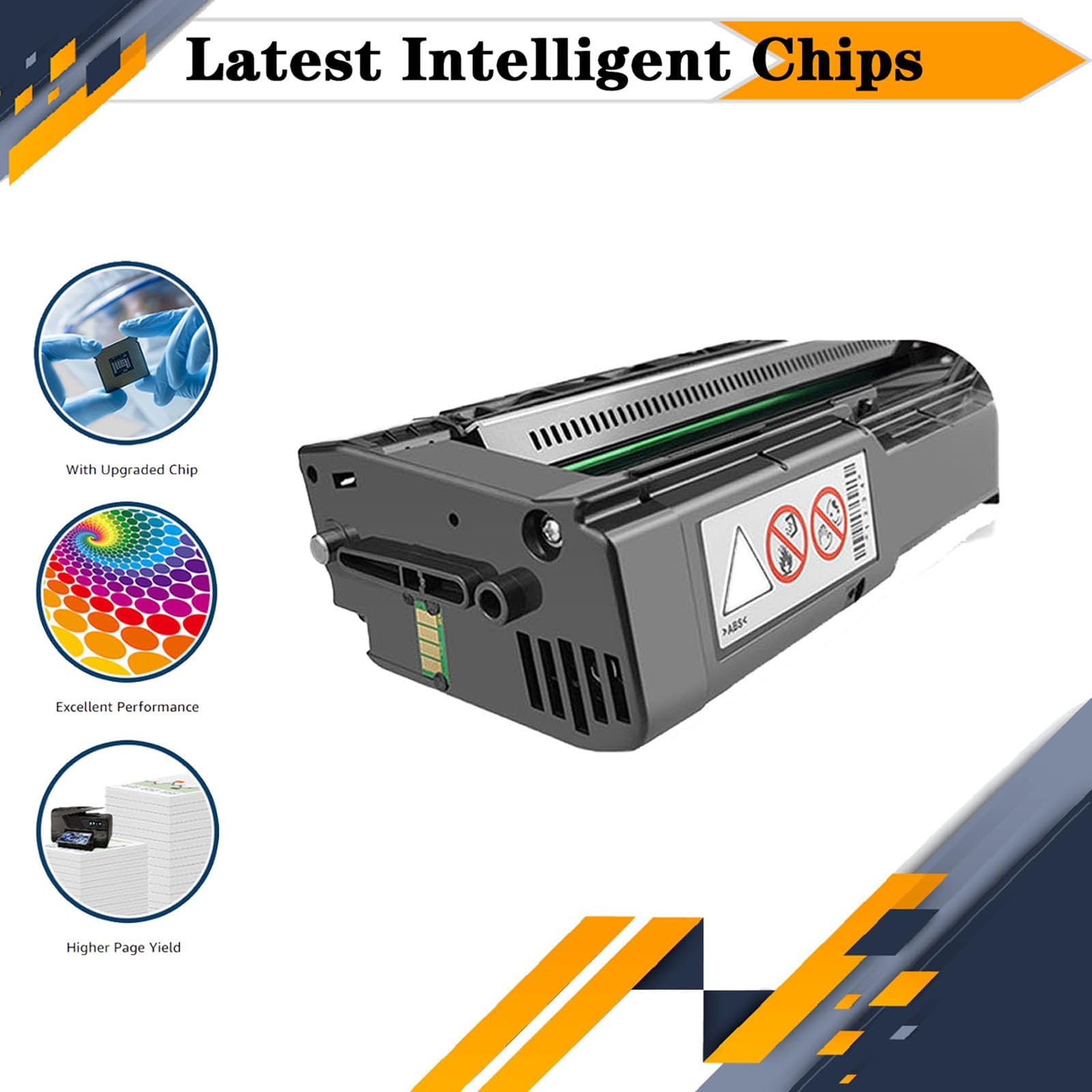C125P Kaseta z tonerem 434060 434061 434062 434063 Czarny Żółty Cyjan Magenta Kaseta z tuszem Kompatybilny zamiennik Ricoh C125P C125MF Drukarka laserowa do Bank School,Magenta-1Pack