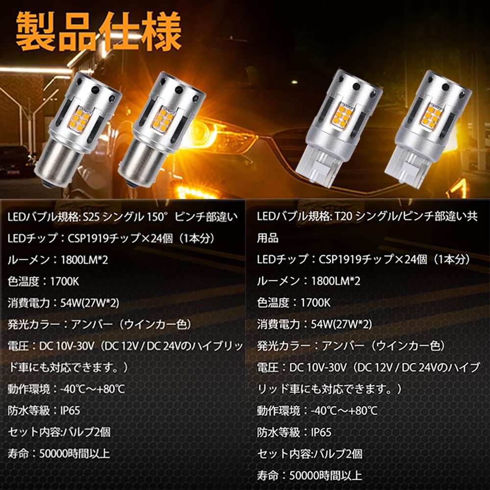 Amazon | ワゴンR MH23S MH34S MH44S リア用 LED ウインカー ハイフラ