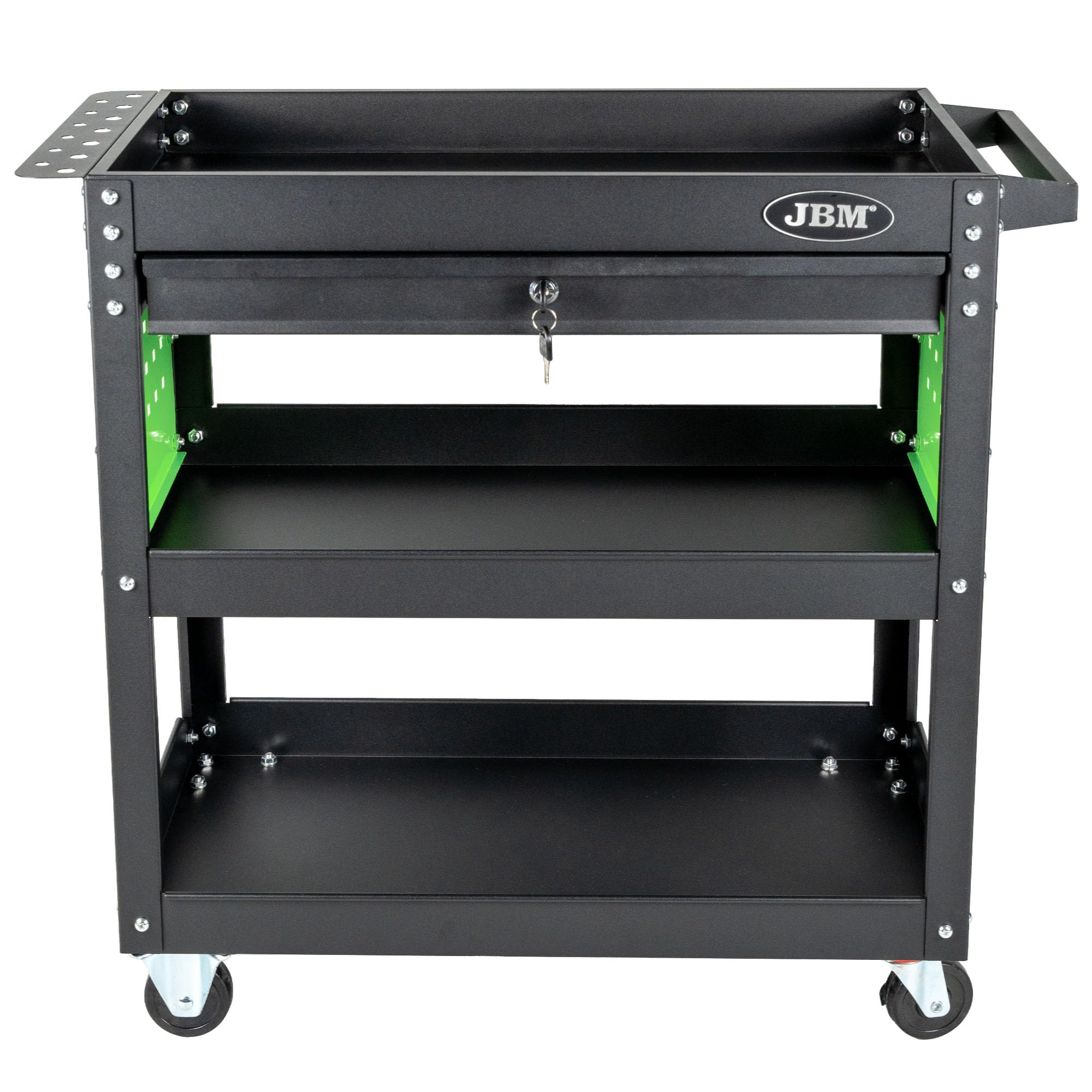 JBM 54499 Carro de Taller con 3 bandejas y cajón con Llave
