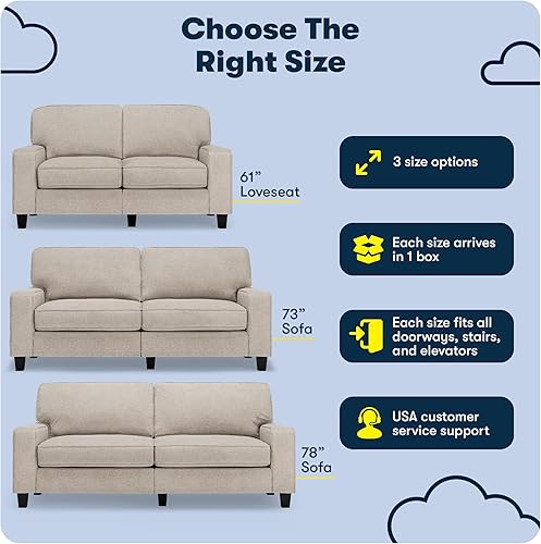 Miniatura 191 de Serta Palisades Sofás Tapizados para Sala, Sofá de Diseño Moderno, Tela, gris (Glacial Gray) gris (Glacial Gray),Beige,Marrón,Alforfón Beige,Marrón