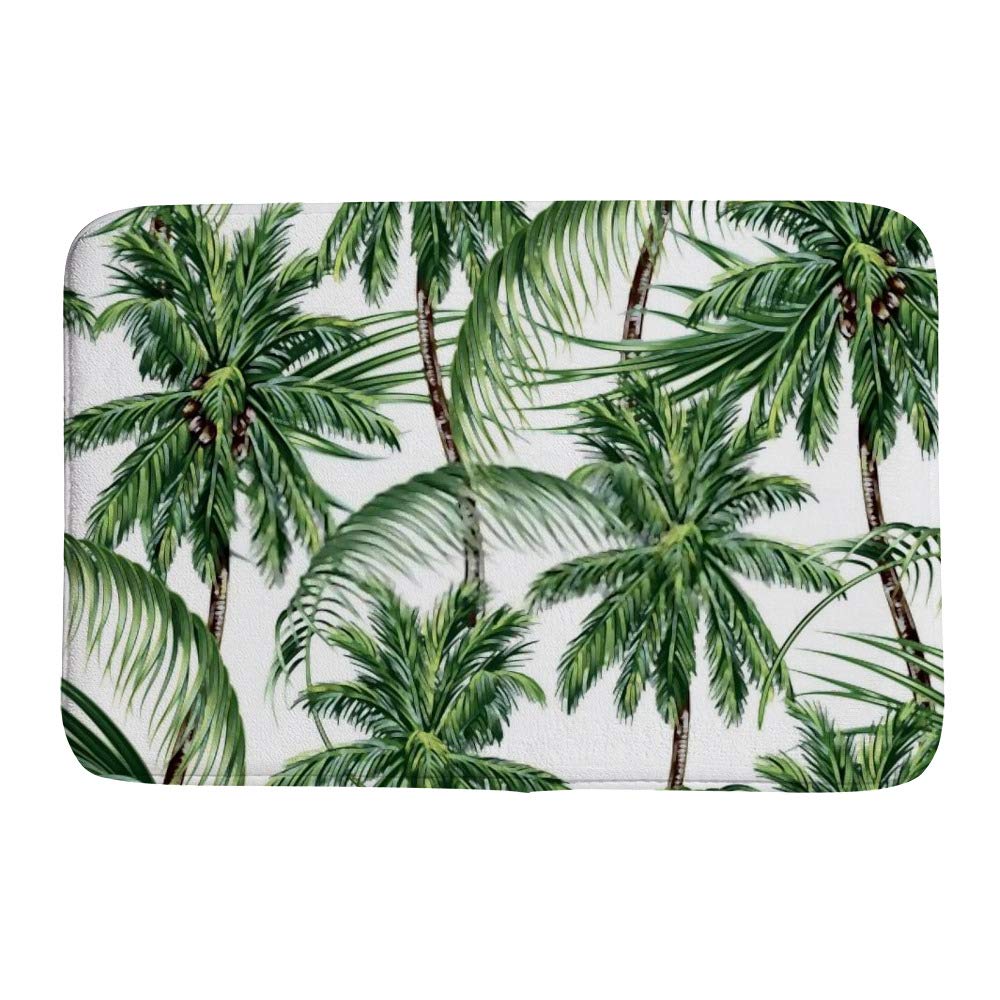 Tapis de salle de bain tropical vert et coloré pour cuisine
