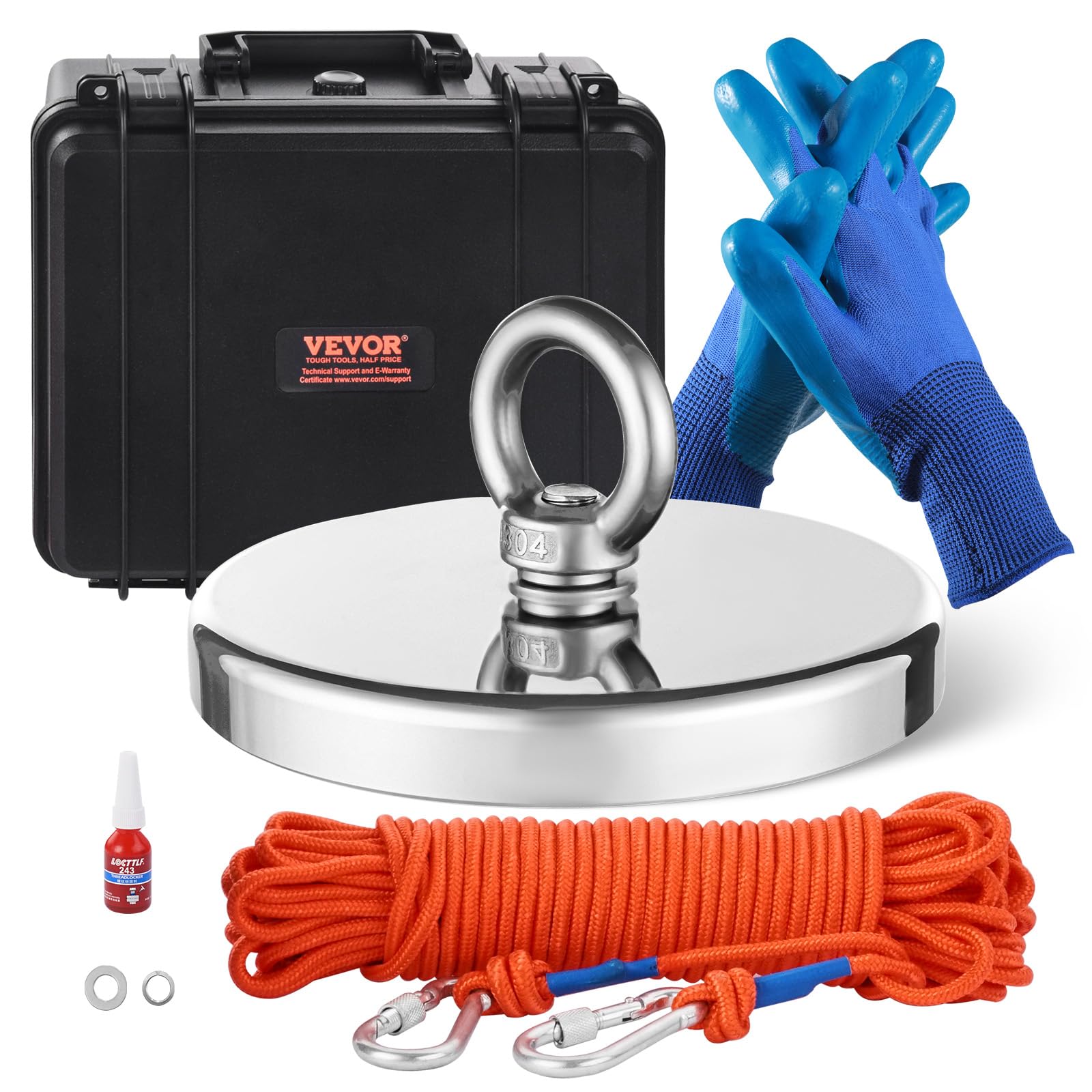 VEVOR Kit da Pesca con Magnete al Neodimio Bifacciale