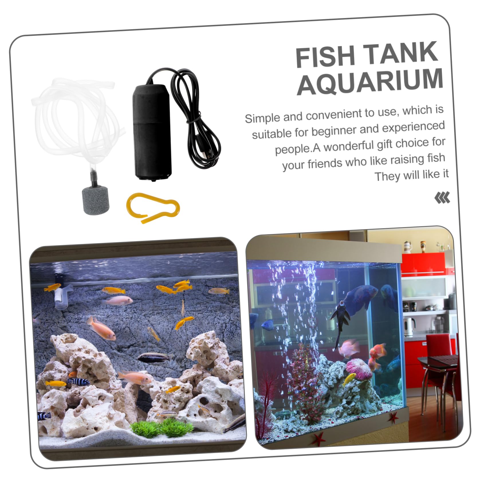 Kisangel 6 Juegos De Oxigeno Aireador De Acuario Mini Colador Aireador De Oxígeno Silencioso Mini Accesorios Filtro De Acuario Pecera Portátil Aire del Acuario Mini