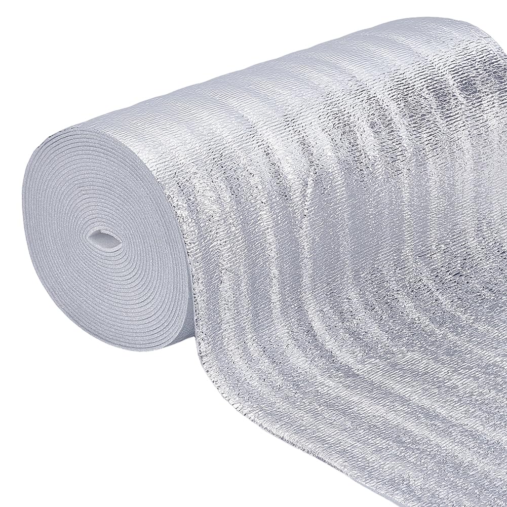 BENECREAT Ouate Résistante à la Chaleur 10 m X 40cm pour Maniques Matériau D'Isolation Thermique en Mousse EPE de 3mm D'Épaisseur Ouate Isolante Thermique pour Maniques Projets de Couture