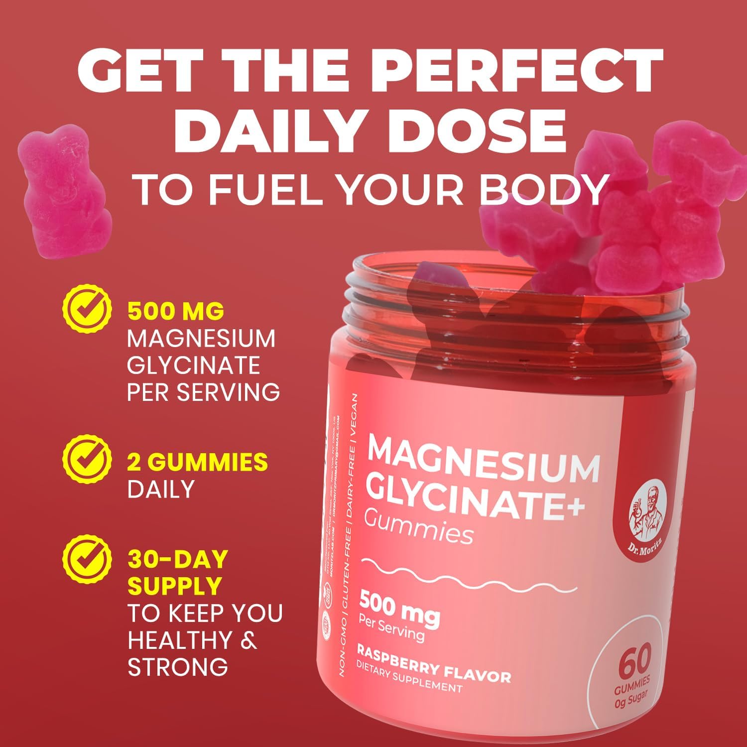 Award Winning Magnesium Glycinate Gummies for Adults & Kids - with L-Theanine & Lemon Balm - Magnesium Gummies for Women & Men for Relaxation Support - No Sugar Added, Non-GMO (120 Count)