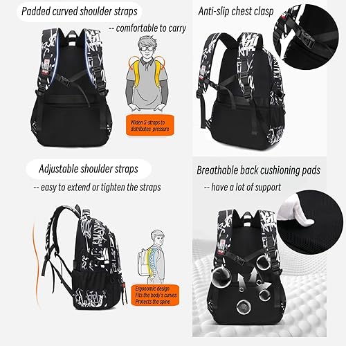 Miniatura 5 de MITOWERMI Mochila escolar de camuflaje para niños para escuela primaria y primaria, mochilas intermedias para adolescentes, mochilas de viaje