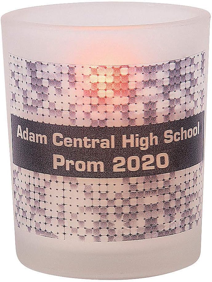 Fun Express Personalized Sparkling Night Votive Candle Holders - Home Decor - Halloween, Christmas & Thanksgiving Decorations Indoor - 12 Pieces