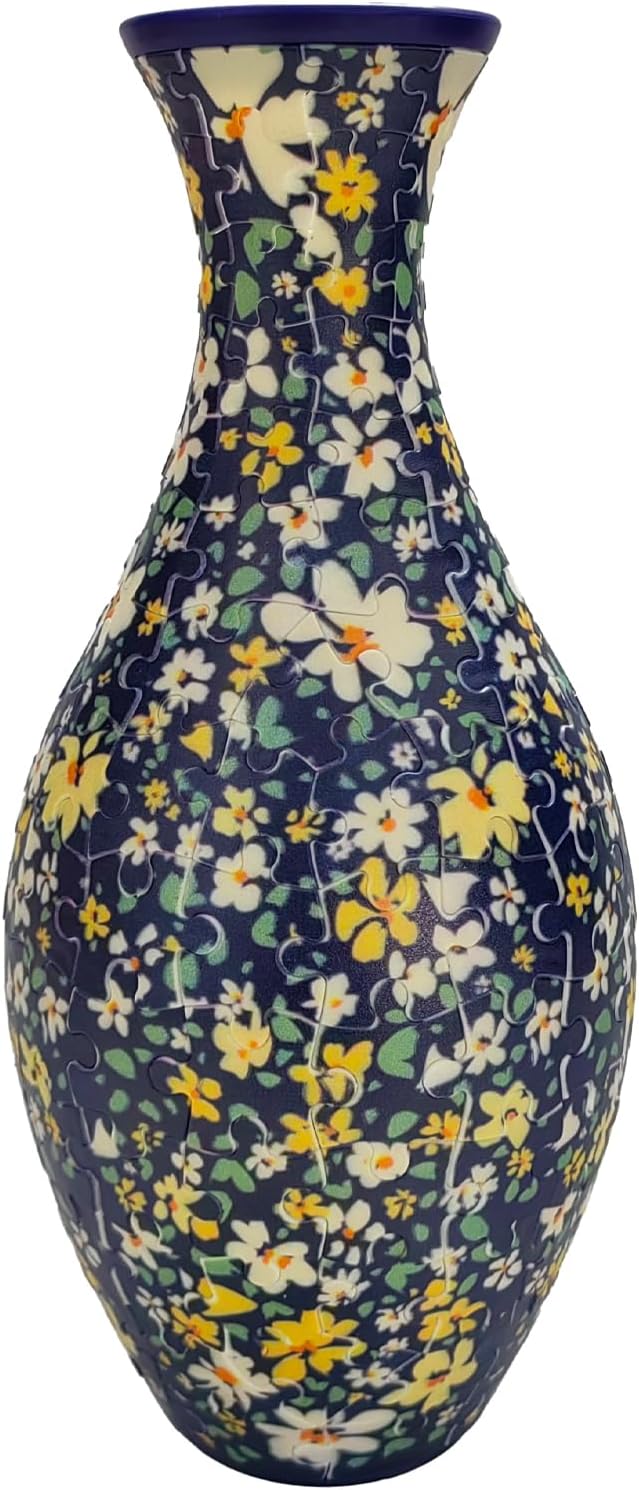 3D Puzzle Vase Unique Flower Vase for Adults Made by 160 Curved Plastic Puzzle Pieces, Vases for Flower Home and Office Decor