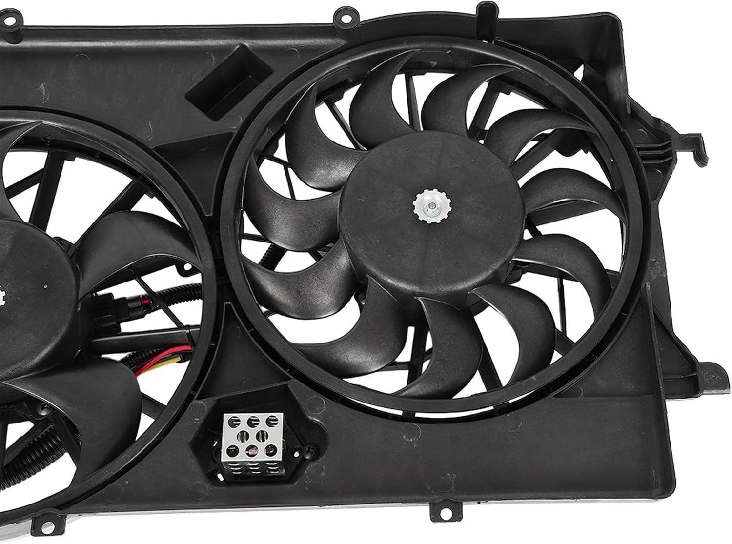 cciyu 620-135 Cooling Fan Fit for 2005-2007 for Ford Focus 2.0L 2005-2007 for Ford Focus 2.3L, Radiator Fan