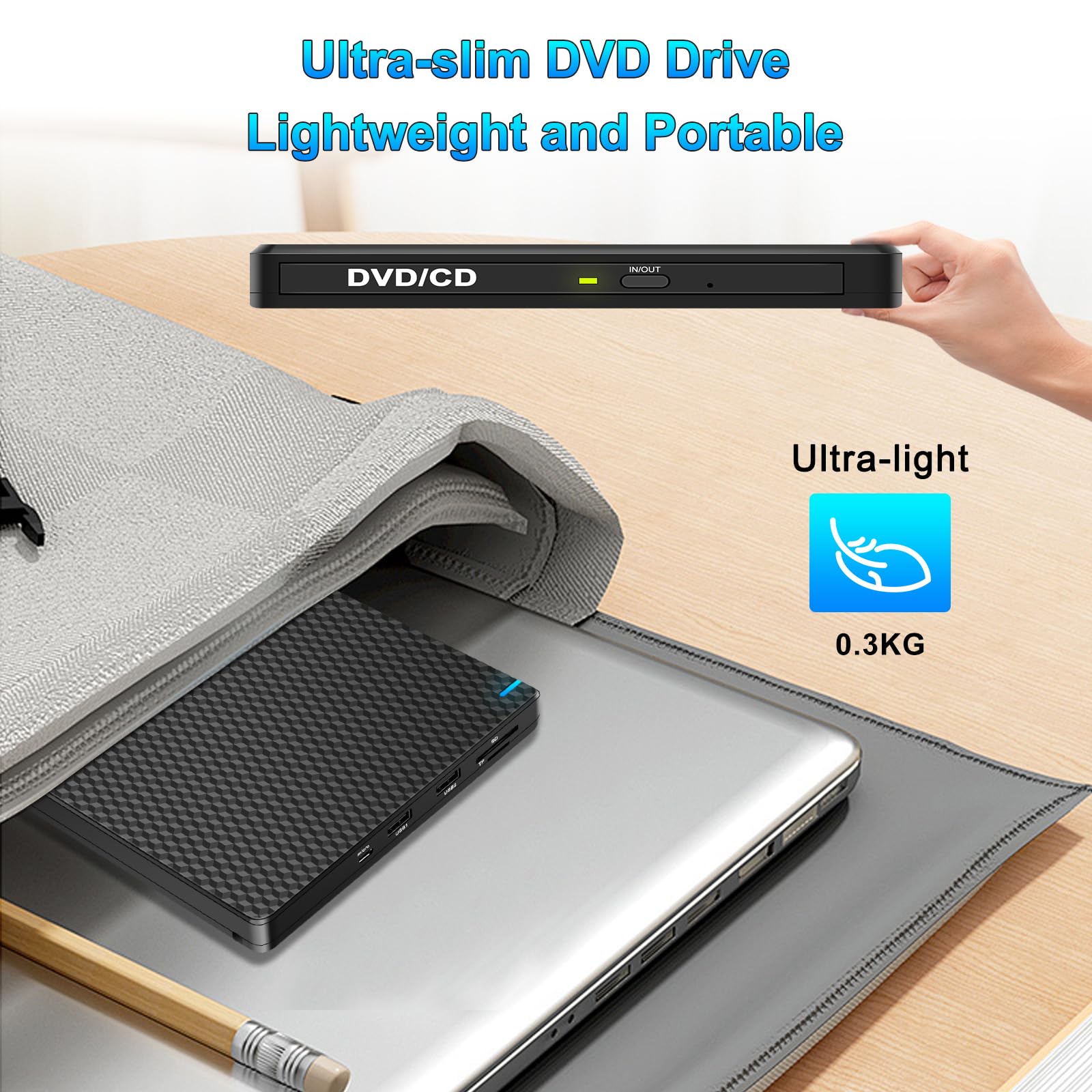 Unità CD DVD esterna per computer portatile