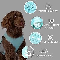Vista 3 de Camiseta de protección solar UPF 50+ para perros pequeños, chaleco transpirable sin mangas con tiras reflectantes, camiseta deportiva para mascotas