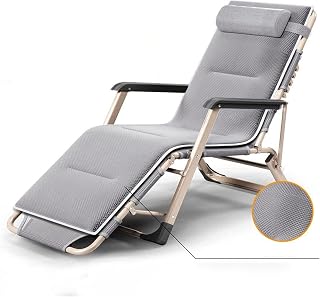 HZH Pátio de jardim Espreguiçadeiras ao ar livre Espreguiçadeiras Dobráveis Dobráveis Multiposição Relaxers Cadeiras com Almofadas-Lounge chair