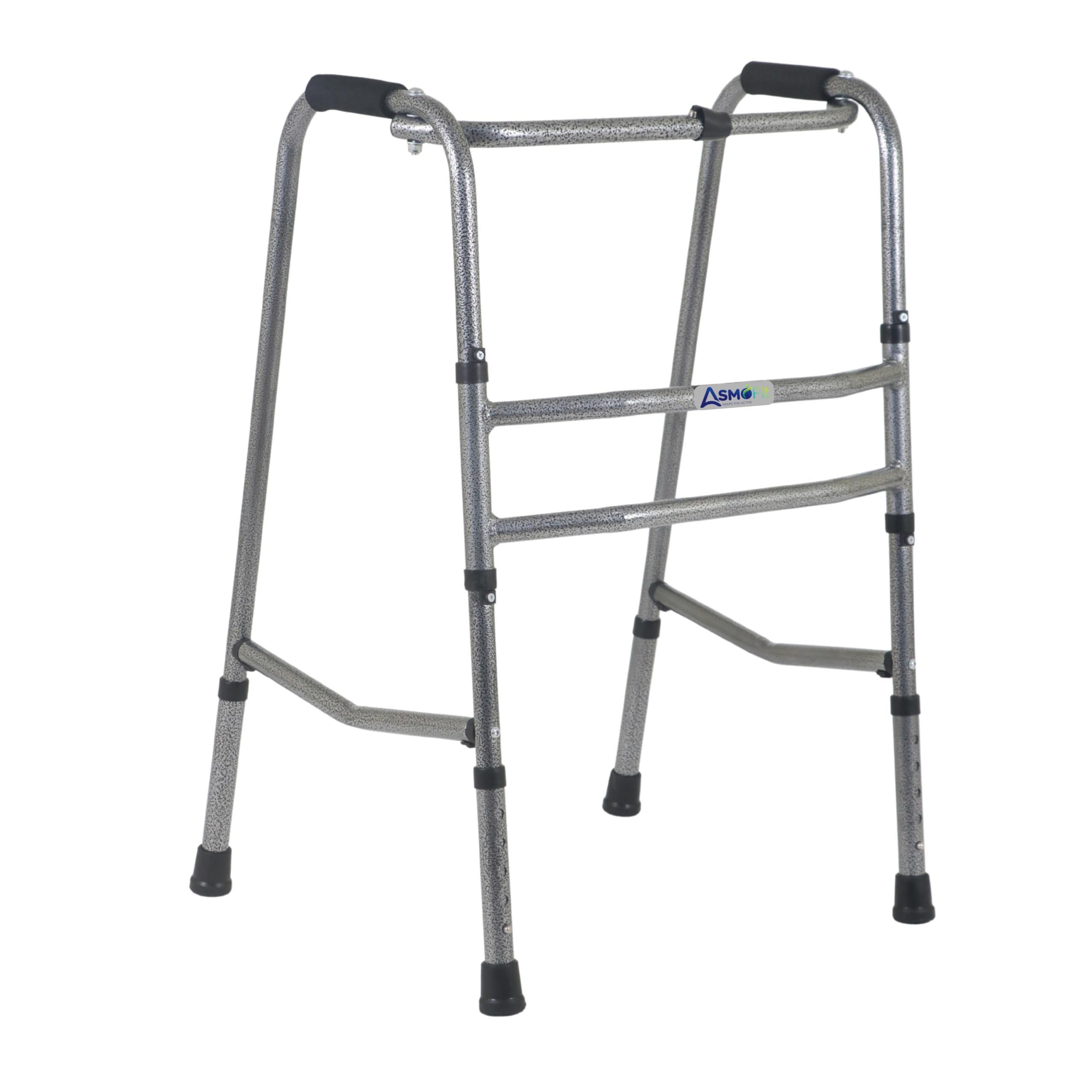 Asmofit Height Adjustable Walker LightWeight and Portable - Ideal for Old age people Senior Citizens Disabled Persons Post Surgery Injury Recovery Support Elderly Men & Women (Color :- Silver)-image-23