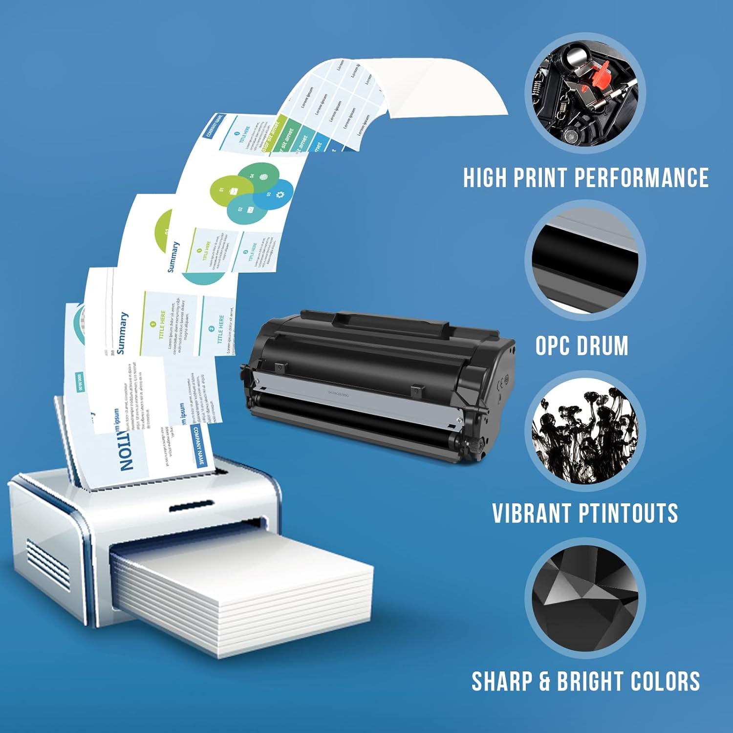 for Xerox B305 B310 B315 Toner Cartridge (with Chip), 8000 Pages High Capacity 006R04377 Compatible 006R04376 006R04378 Black Ink Cartridge Replacement for Xerox B310 B315 B305 Printer (1 Pack)