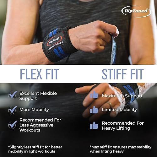 Miniatura 8 de Rip Toned Muñequeras de 18 pulgadas para levantamiento de pesas, levanta mejor, protege el dolor de muñeca, ajustable, duradero, lavable a máquina,
