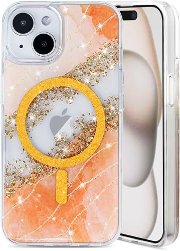 Teayoha Glitter Case for iPhone 15, Luxury Shiny Bling Sparkly Phone Cover, Wire
