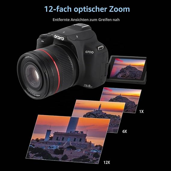 Tbest 4K Digital Camera Compact Camera for Photography and Video WiFi 64MP 12X 30X Optical Zoom Autofocus 270 Degree Folding Screen Vlogging Camera with App