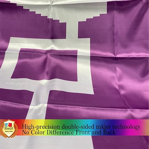 Miniatura 29 de Seminole - Bandera de personas de 3 x 5 pies, grande, tela de satén 100D para interiores y exteriores, 36 x 60 pulgadas, pancarta indígena tribu