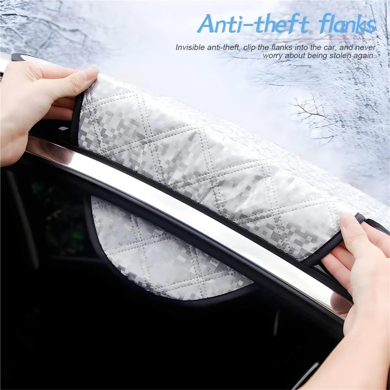 Copri Parabrezza Auto Inverno Copertura Antineve per Parabrezza Magnetico per Auto