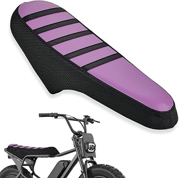 Motorcycle Seat Cover for Ridstar Q20 | E-Bike Seat Cover Soft Non-Slip Waterproof for Ridstar Q20 E-Bike Electric Bike Fat Tire Ebike Purple