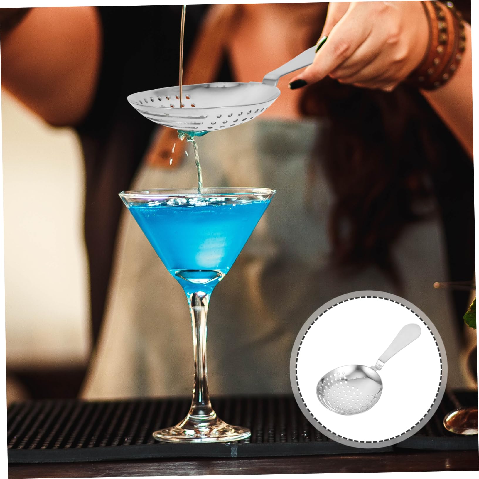 TOPBATHY 3piezas Colador De Cócteles De Inoxidable Para Filtrar Herramienta De Bartending Para Cócteles y Bebidas Diseño Ergonómico Práctico