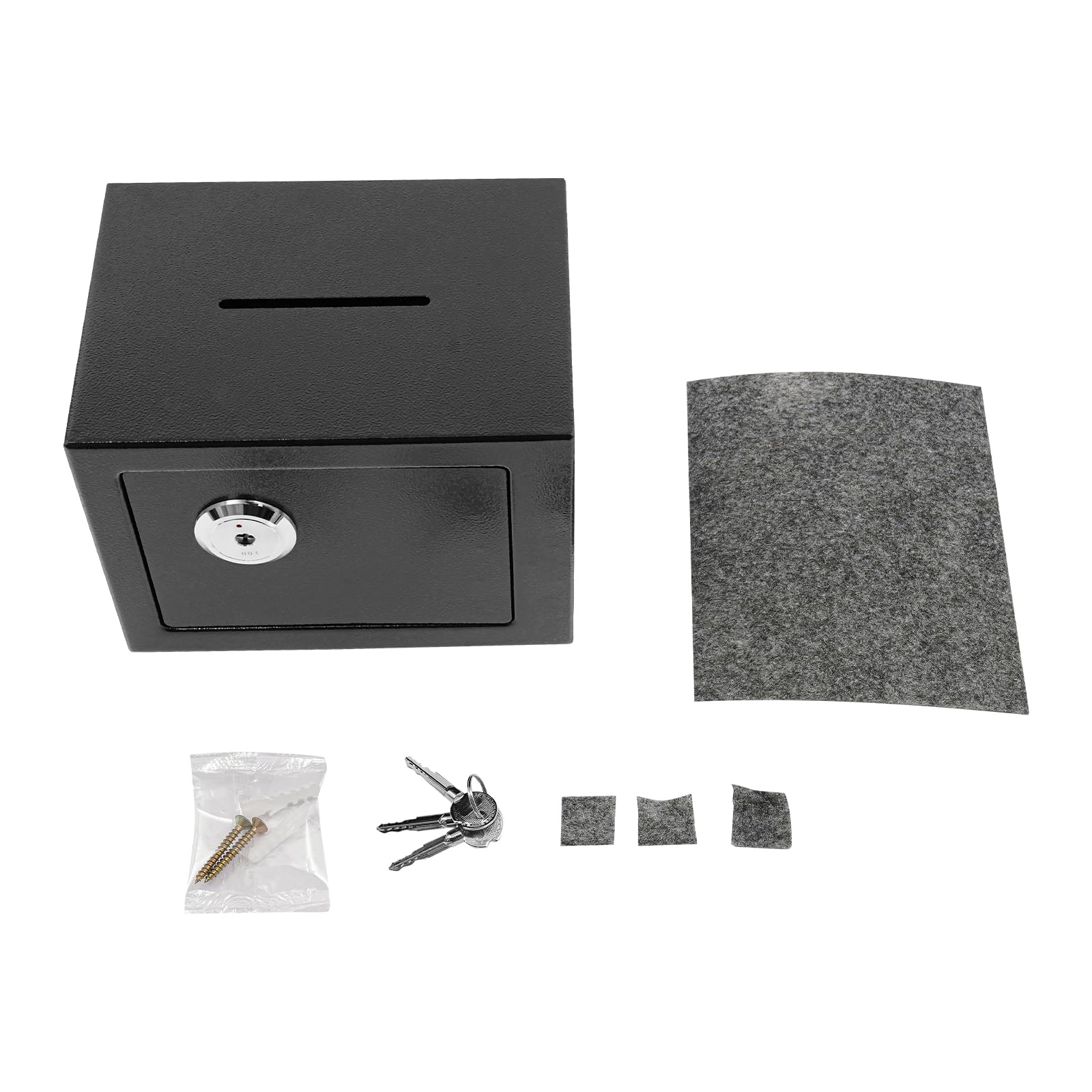 Coffre-fort à clés, caisse à monnaie verrouillable avec fente d'insertion, coffre-fort de 4,6 l pour la maison, tirelire, coffre-fort coffre-fort avec clé, coffre-fort mécanique pour la maison avec