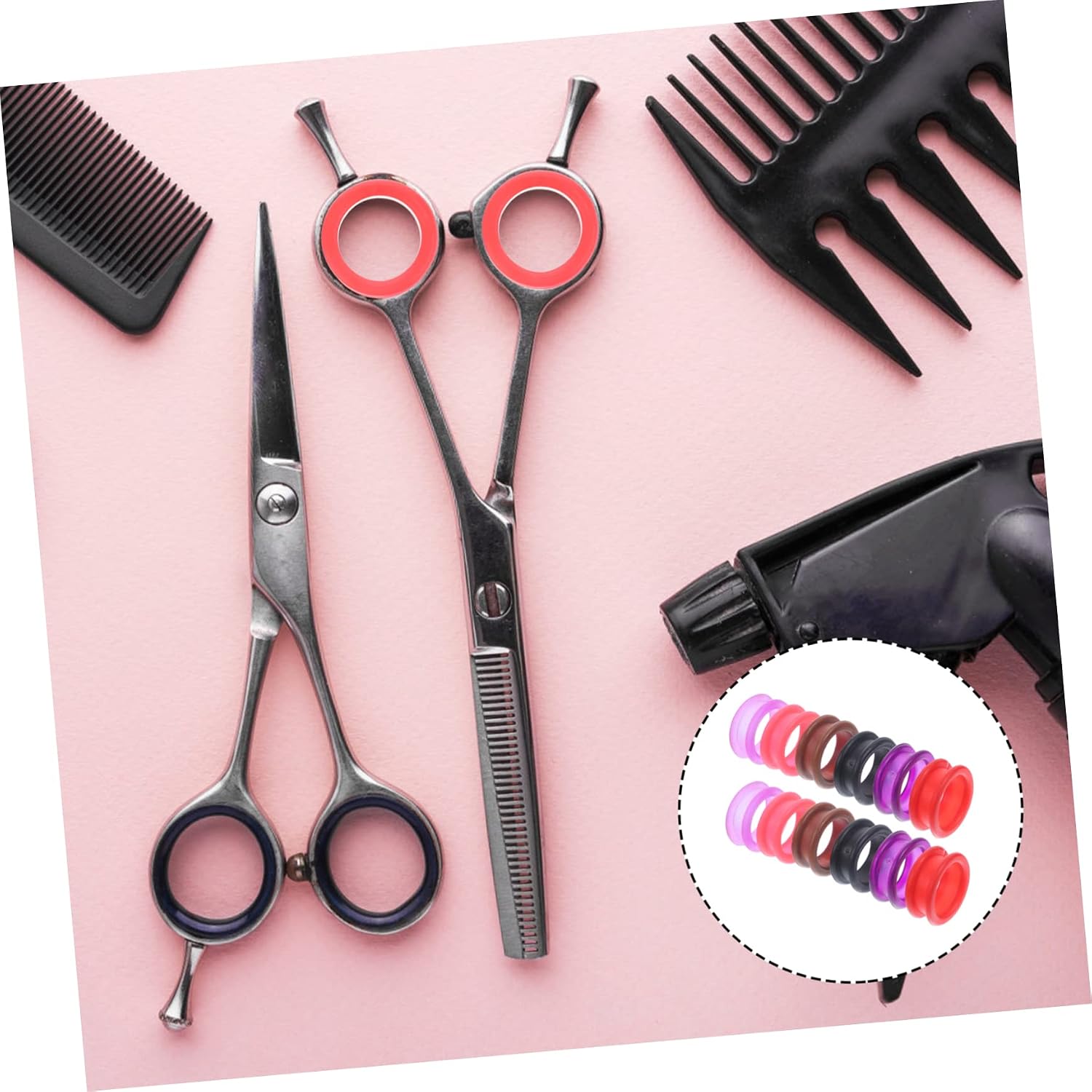 PRETYZOOM 48pcs Silicone Finger for Pet Grooming Scissors Comfortable Scissor Accessories to Relieve Finger Fatigue Flexible Silicone Material for Dog Grooming and Hairdressing Tasks